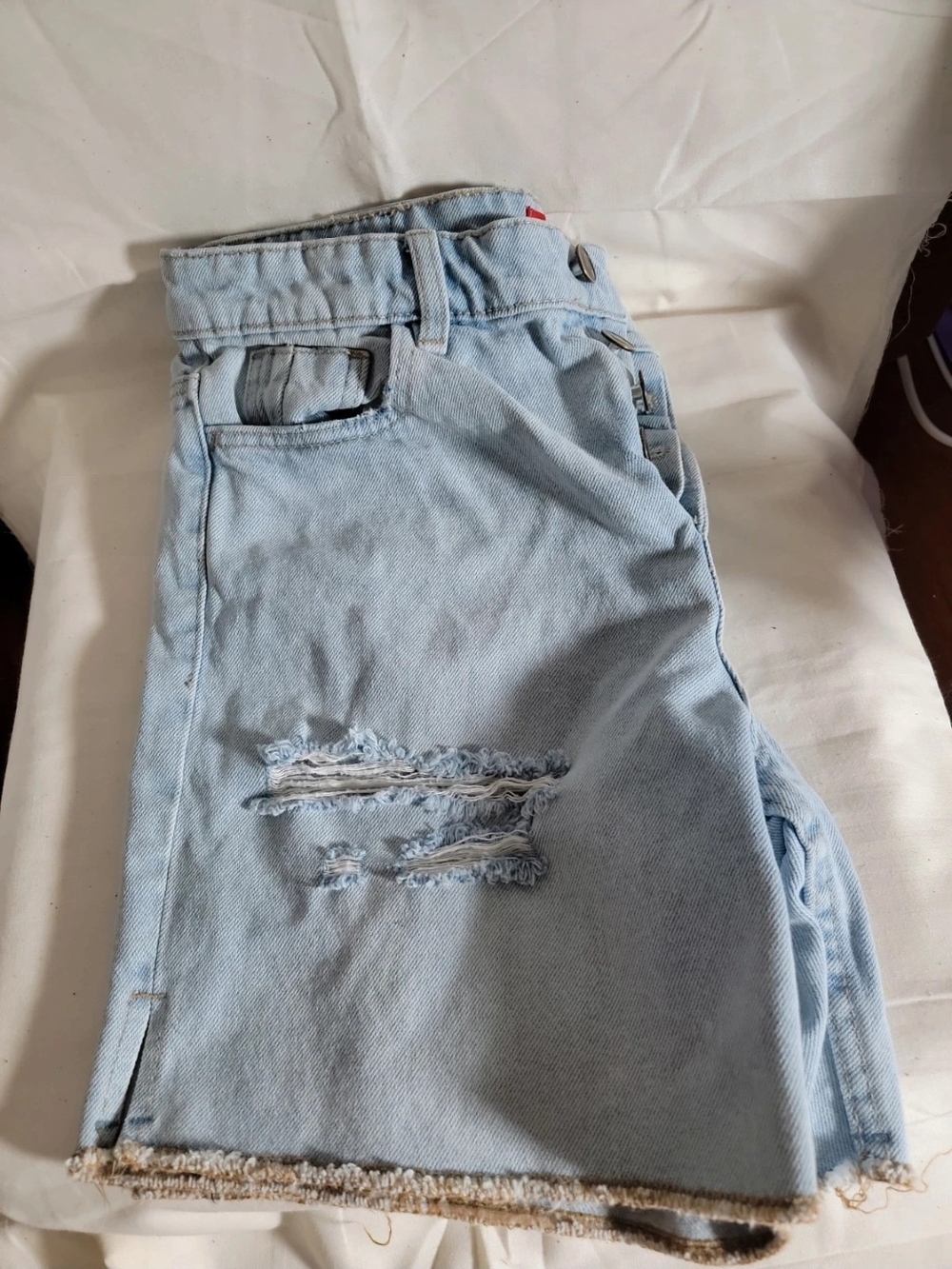 Guess Light Blue Distressed Men's Jeans Shorts